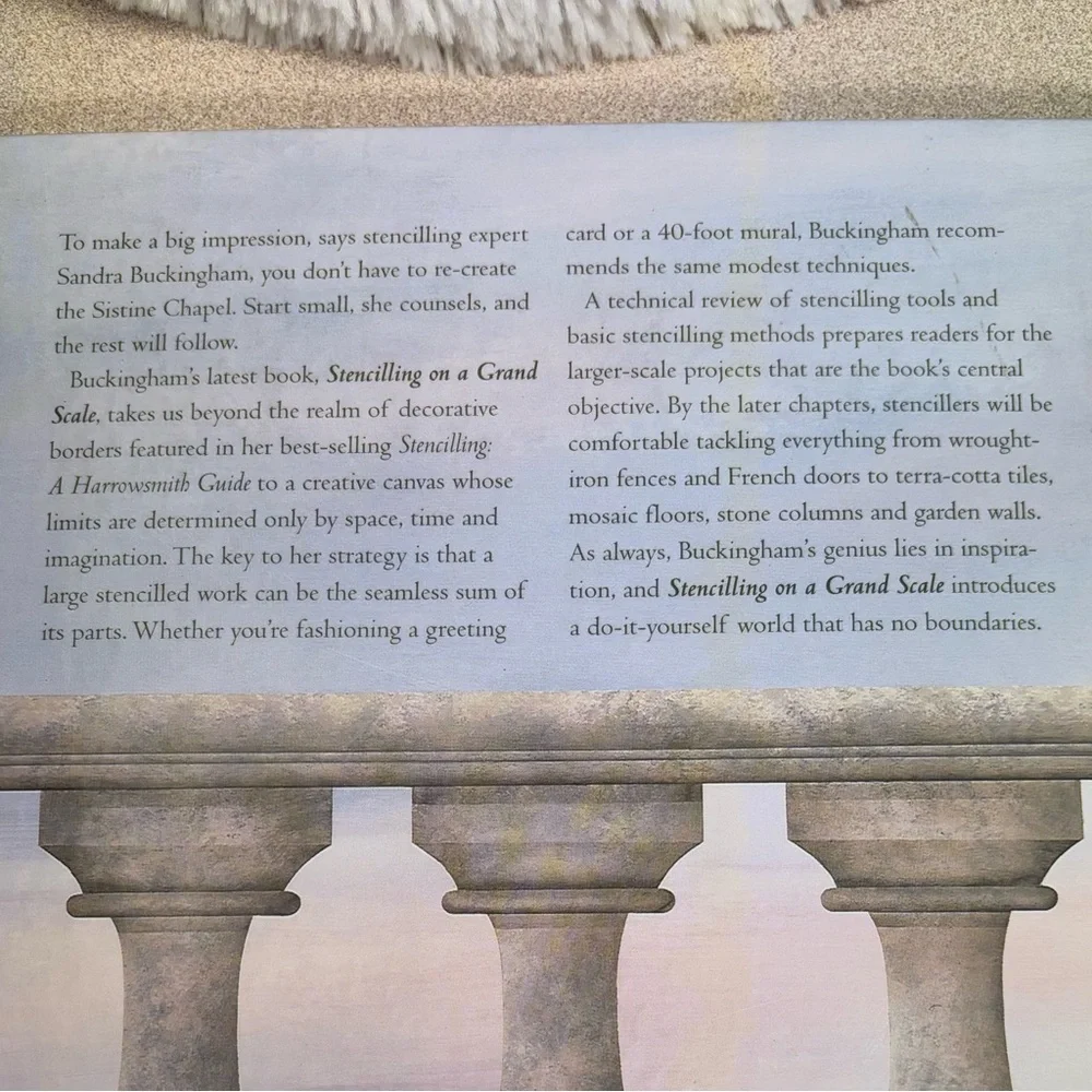 1997 Stencilling on a Grand Scale Book Sandra Buckingham ISBN 1-55209-143-0 Hard